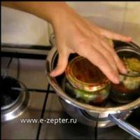 Консервированные жареные баклажаны и помидоры